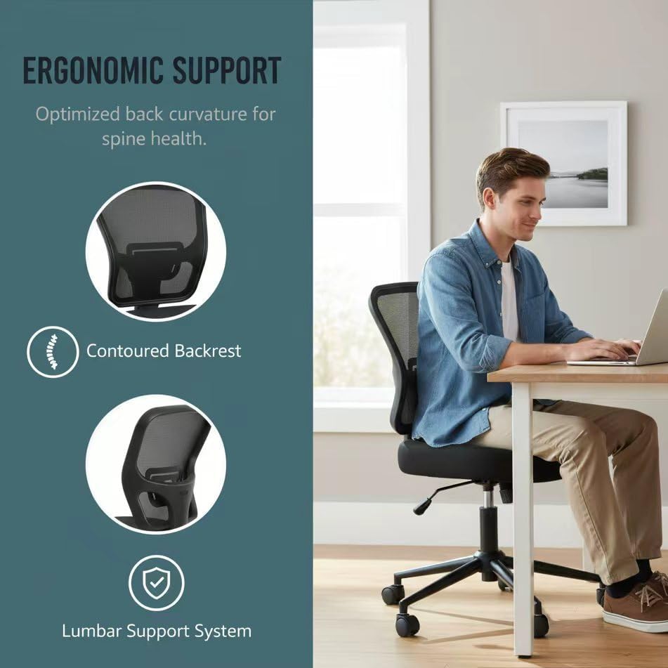 Armless High Back Mesh Office Chair