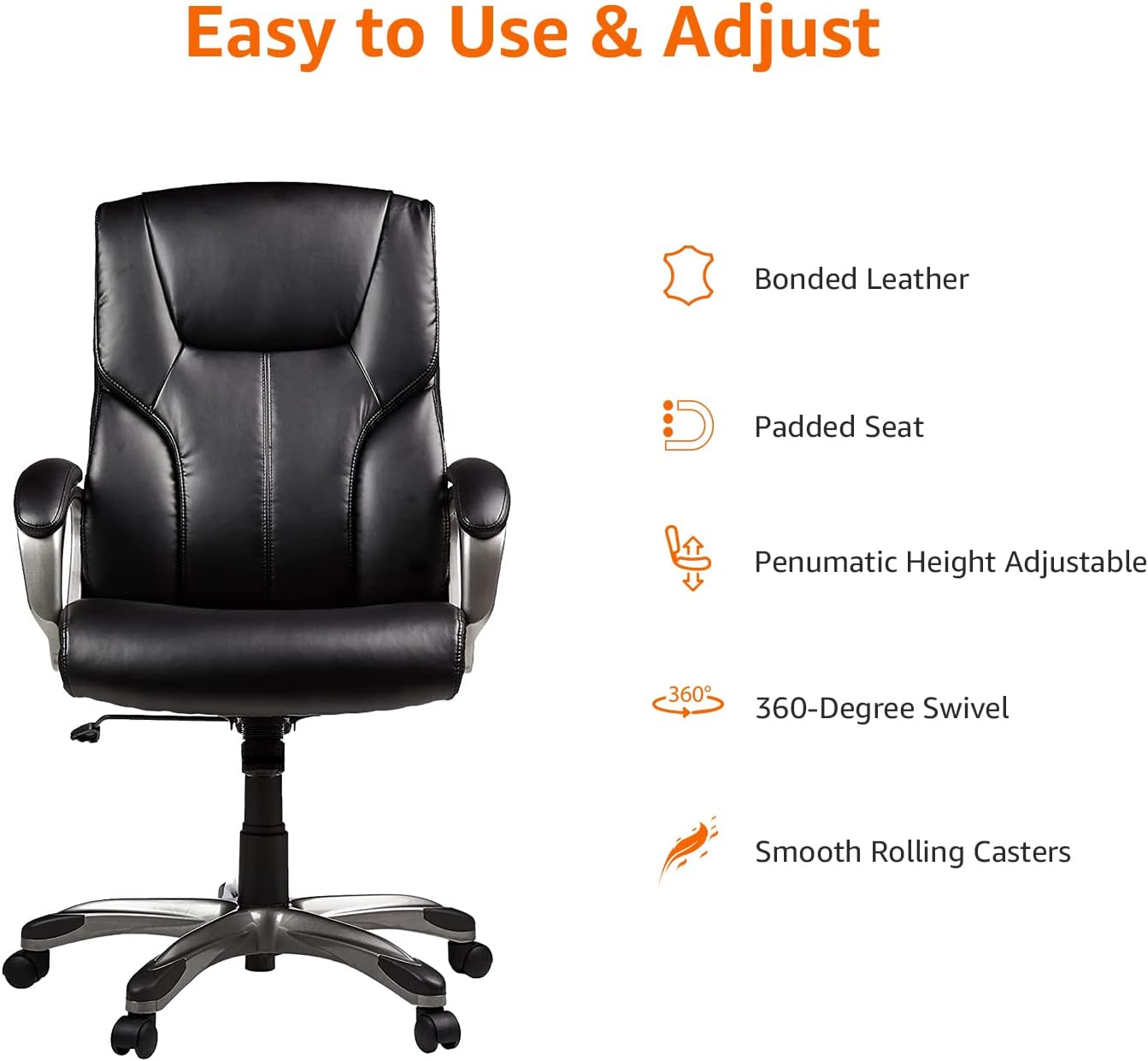 High Back Leather Executive Office Chair