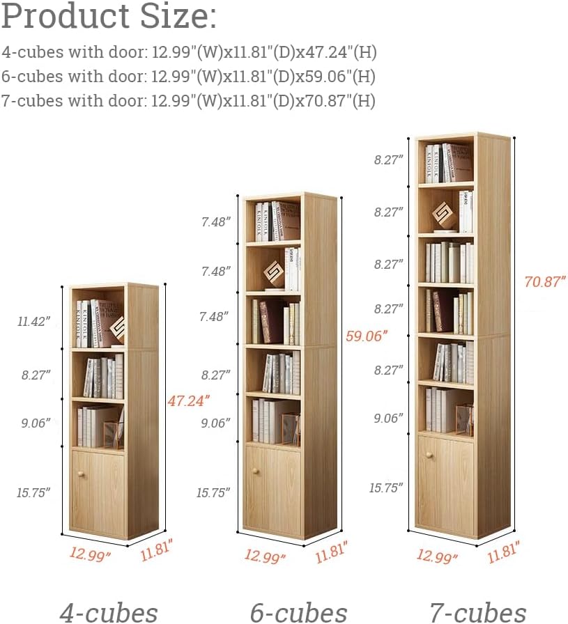 White Narrow Corner Storage Bookcase