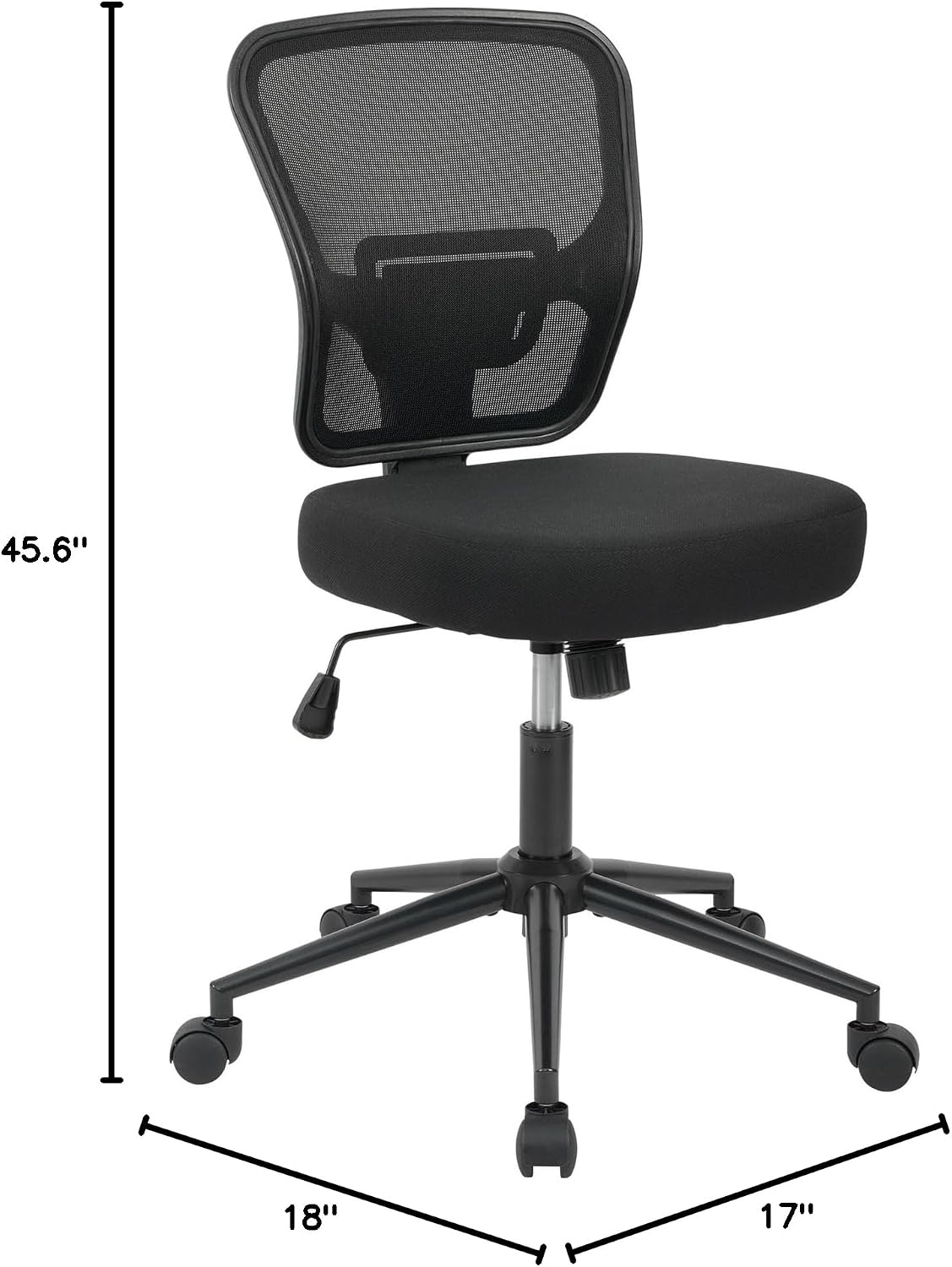 Armless High Back Mesh Office Chair