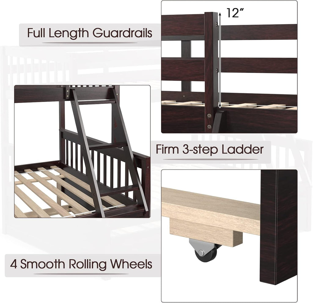 Twin Over Full Bunk Bed with Trundle