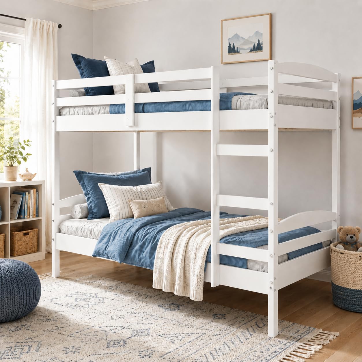 Twin Over Twin Solid Wood Bunk Bed
