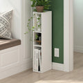 White 3-Tier Slim Bookshelf