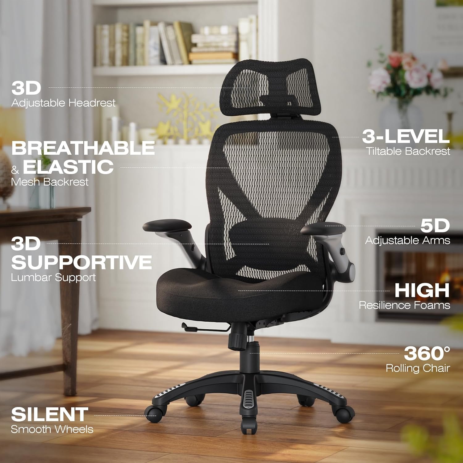 Ergonomic Mesh Office Chair for Big and Tall