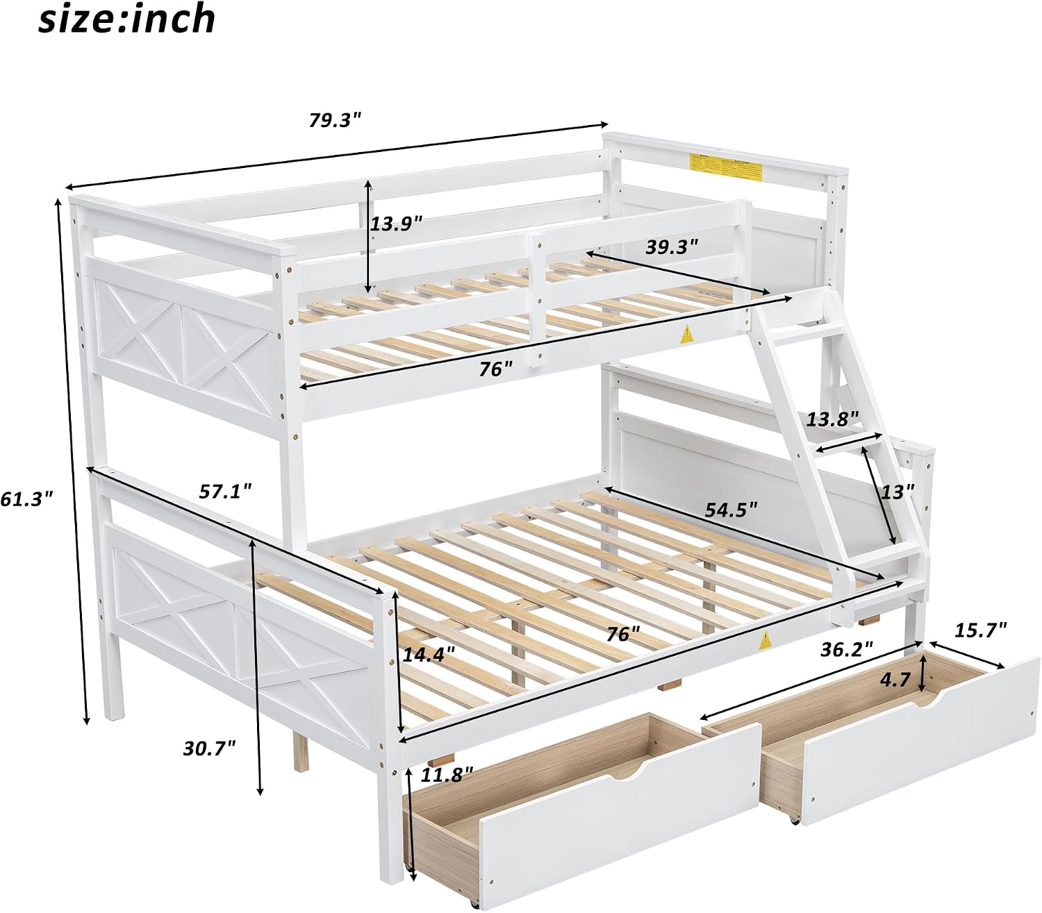 Twin Over Full Convertible Bunk Bed