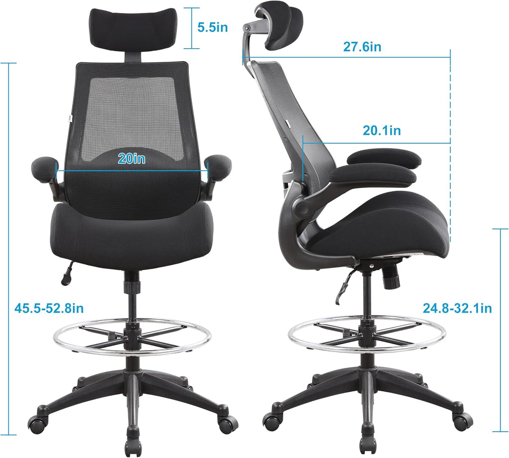 High Back Ergonomic Drafting Chair