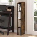 Slim 4-Tier Amber Pine Bookshelf