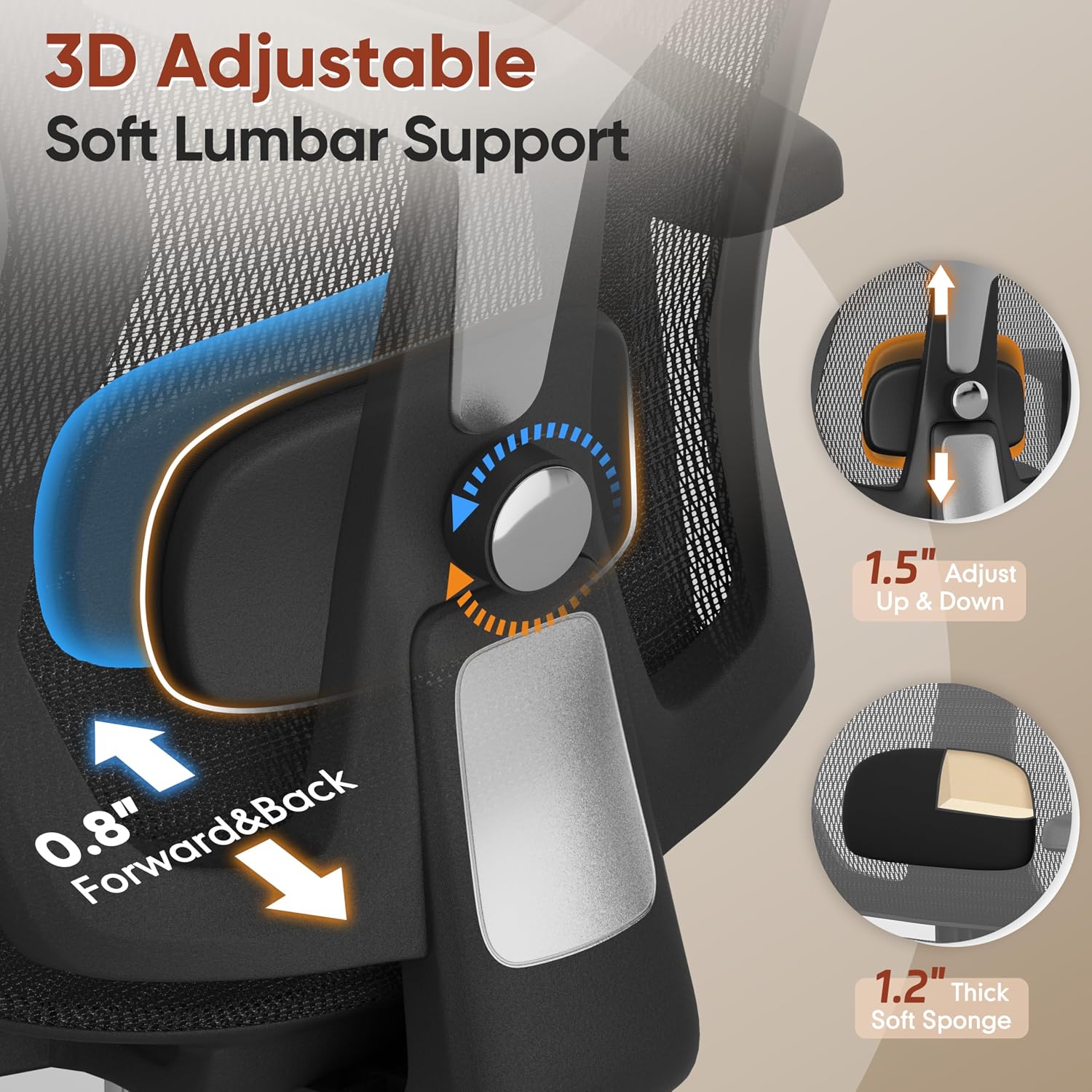 Ergonomic Office Chair with Footrest