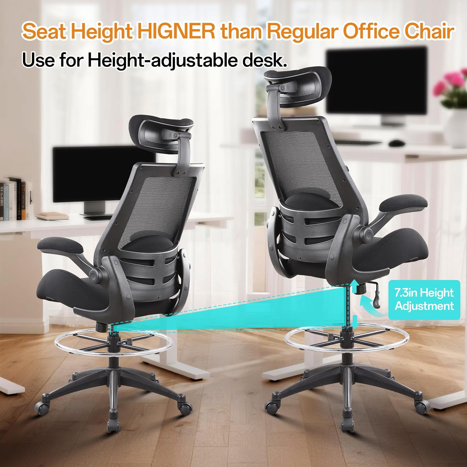 High Back Ergonomic Drafting Chair